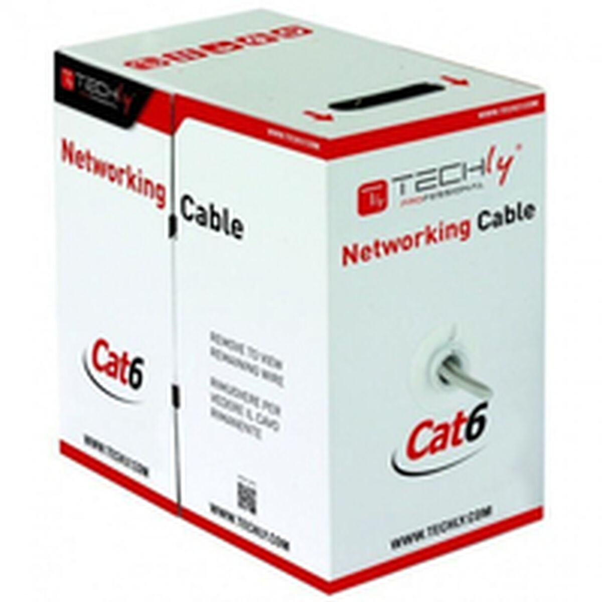 Techly ITP6-CCA-305-BL Câble a paires torsadées Cat6 UTP 305m CCA Bleu