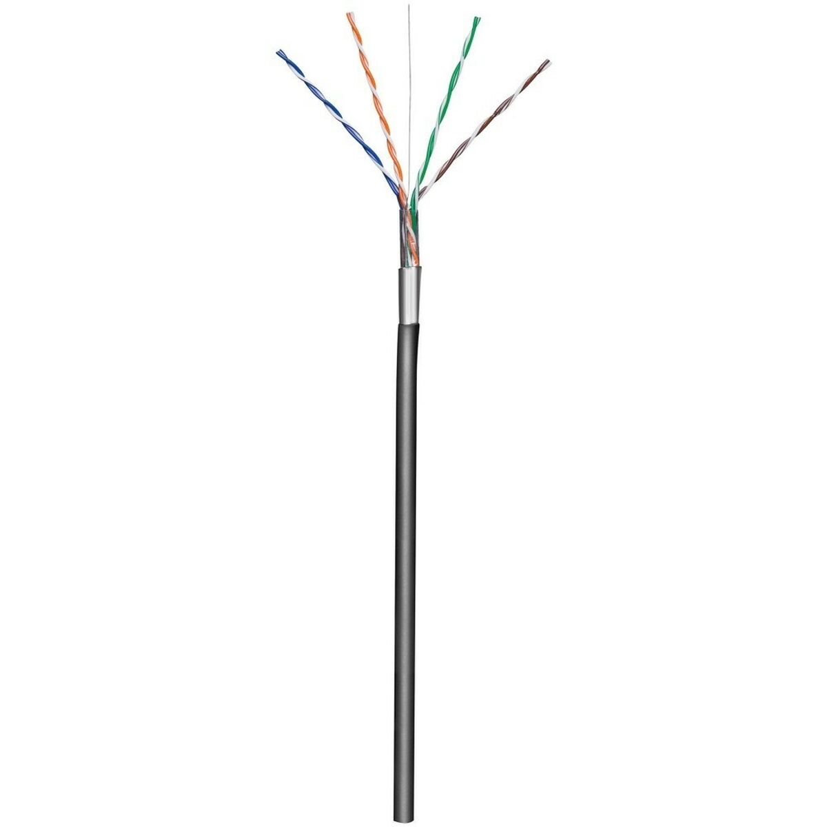 Techly ITP8-RIS-0305LO Câble de paire torsadée Cat5e FTP 305m CCA Noir Extérieur
