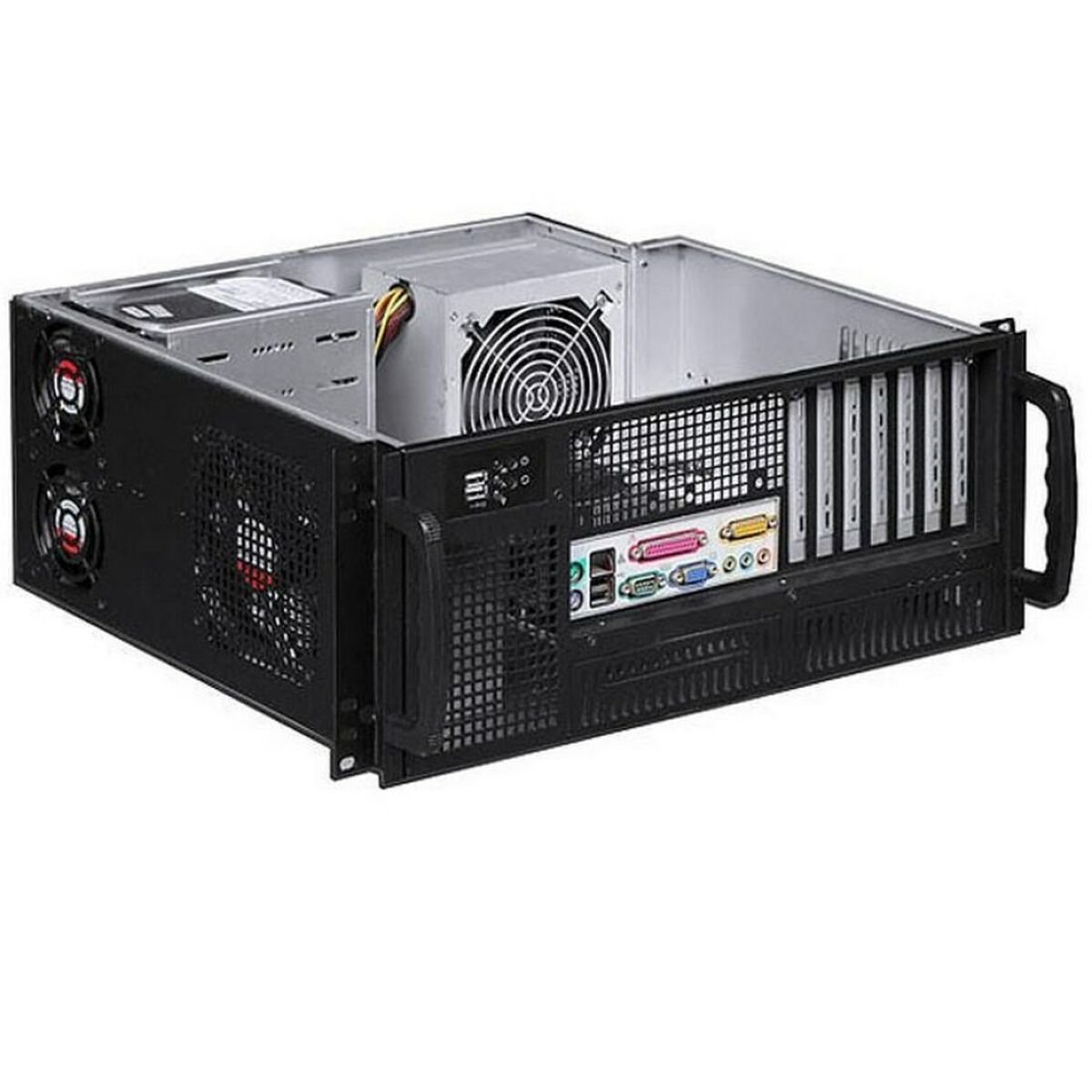 "Techly I-CASE MP-P4HX-BLK6 Boîtier serveur PC ATX Rack 19"" 4U"
