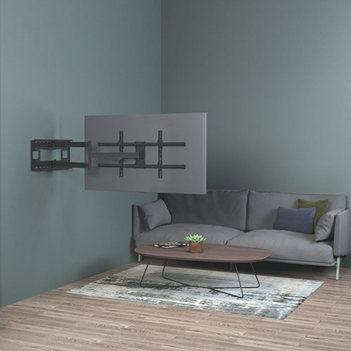 "Techly ICA-PLB 490 Support mural pour TV 43-80"" LED/LCD 50kg pivotant inclinable"