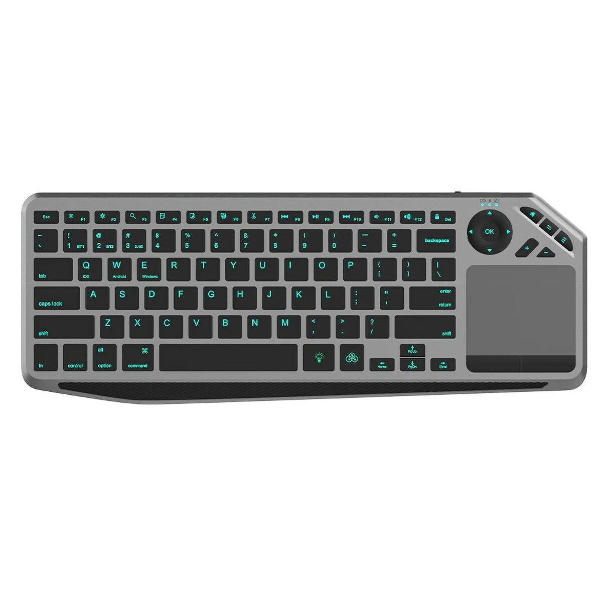 Clavier sans fil Bluetooth 2.4GHz USB Techly ICTB9801TB avec pavé tactile LED