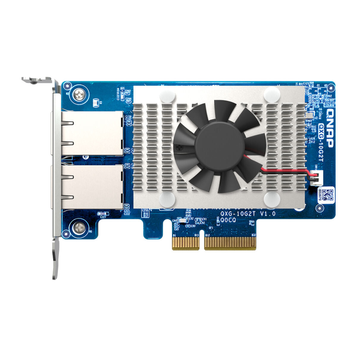 QNAP Dual-port BASET 10GbE network expansion card low-profile form factor PCIe Gen3 x4 Aquantia AQC107