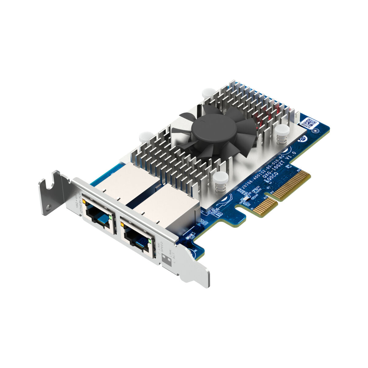 QNAP Dual-port BASET 10GbE network expansion card low-profile form factor PCIe Gen3 x4 Aquantia AQC107