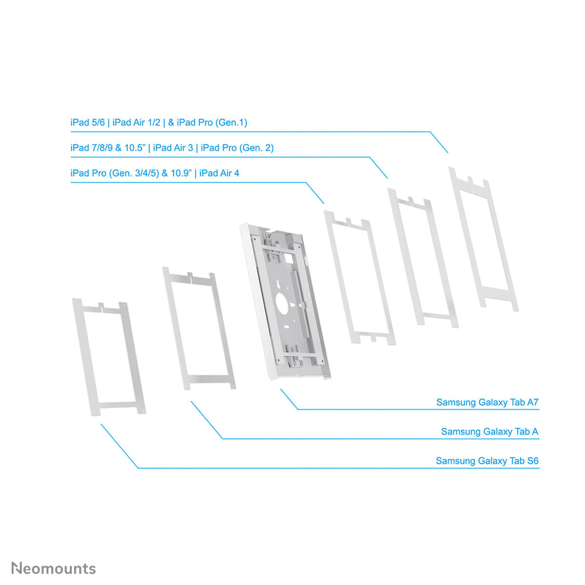 NEOMOUNTS WL15-650WH1 Support mural pour tablette 9.7-11p - verrouillable