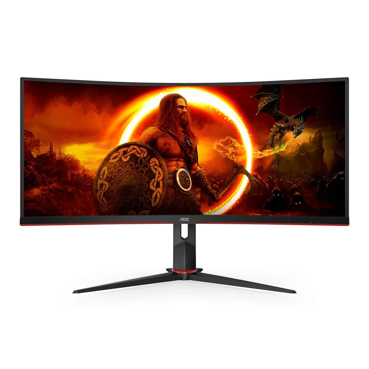 AOC CU34G2XP/BK 34p 3440x1440 VA 180hz High adjustable Stand HDR400 Freesync Premium USB HUB 4x3.0 2xDP 2xHDMI