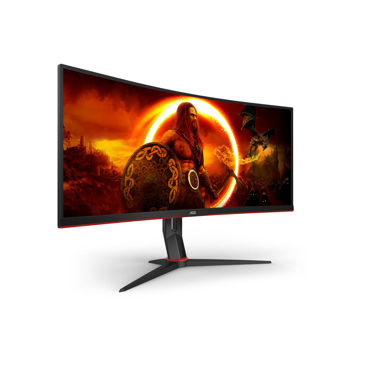AOC CU34G2XP/BK 34p 3440x1440 VA 180hz High adjustable Stand HDR400 Freesync Premium USB HUB 4x3.0 2xDP 2xHDMI