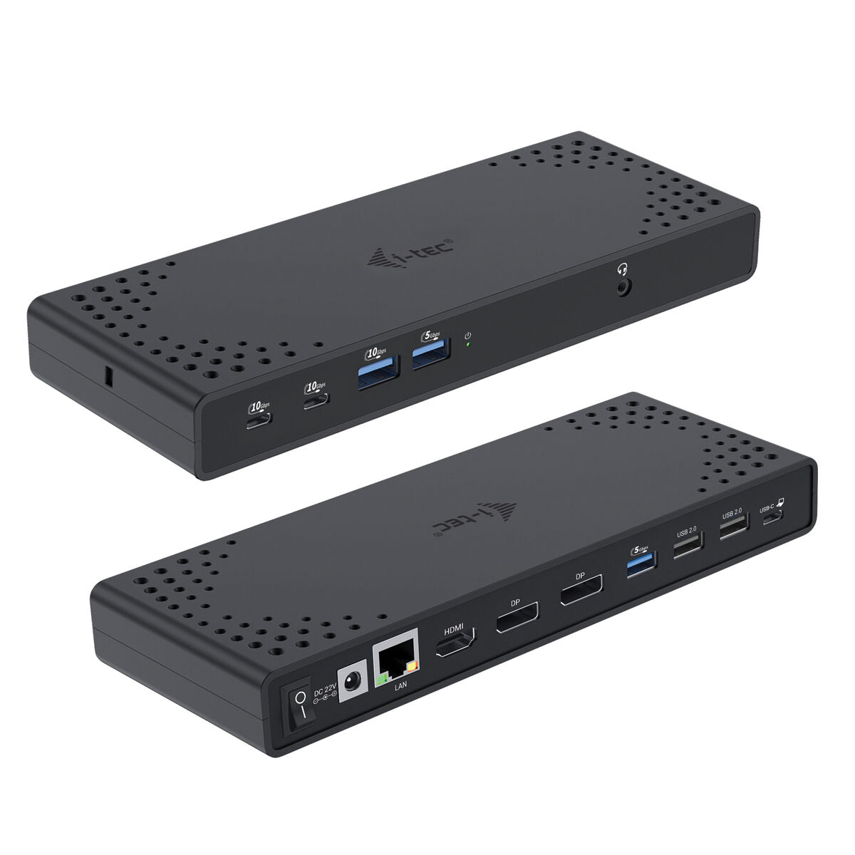 I-TEC USB-C Triple Display DS Gen2 2xDP 1xHDMI 1xGLAN 1xUSB 3.2 Gen2 2xUSB 3.2 Gen1 2xUSB-C Gen2 2xUSB 2.0 1xAudio/Mic PD100W