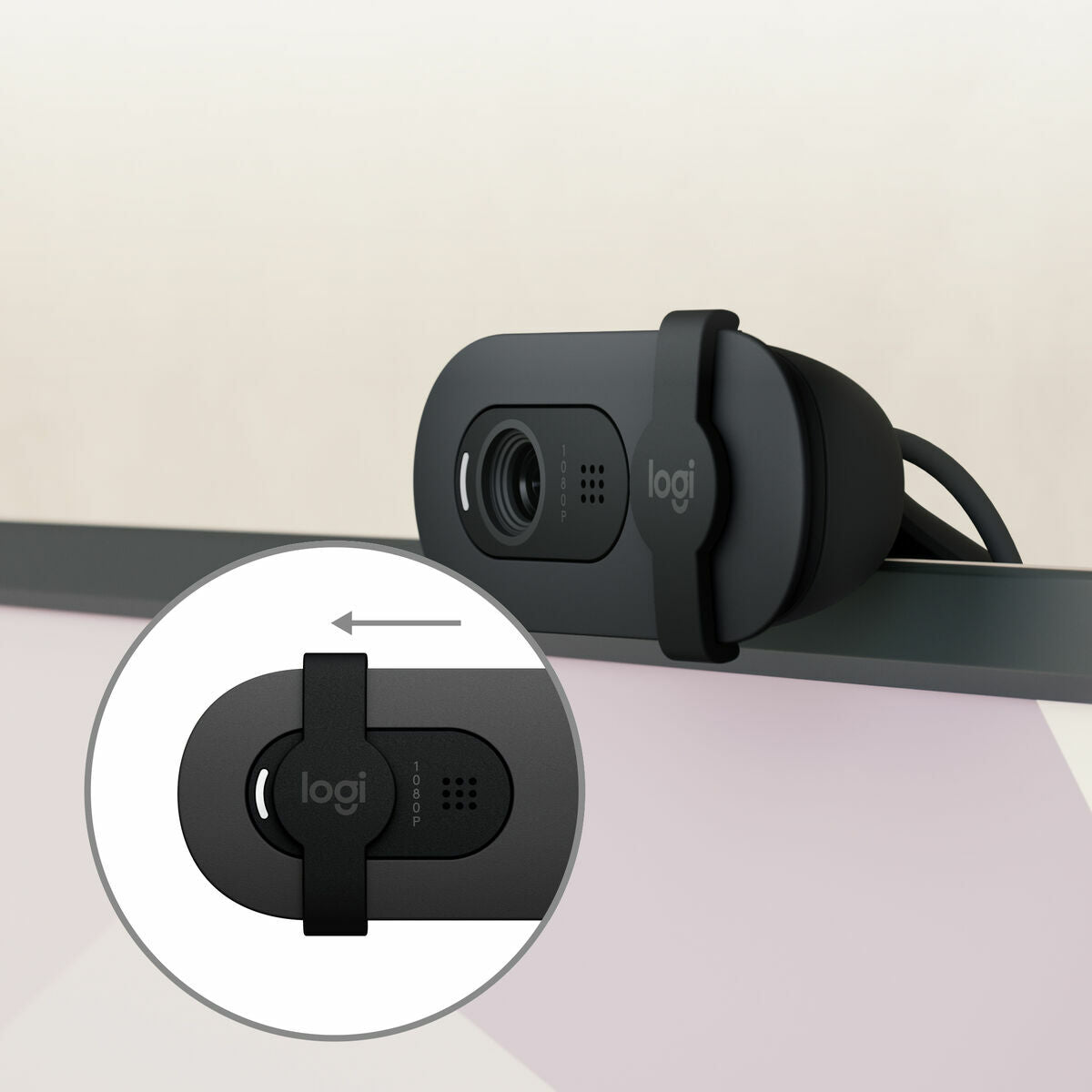 LOGITECH BRIO 105 Webcam colour 2 MP 1920 x 1080 720p 1080p audio wired USB