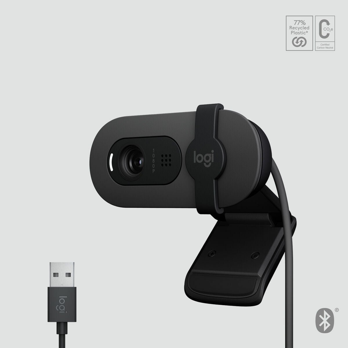 LOGITECH BRIO 105 Webcam colour 2 MP 1920 x 1080 720p 1080p audio wired USB