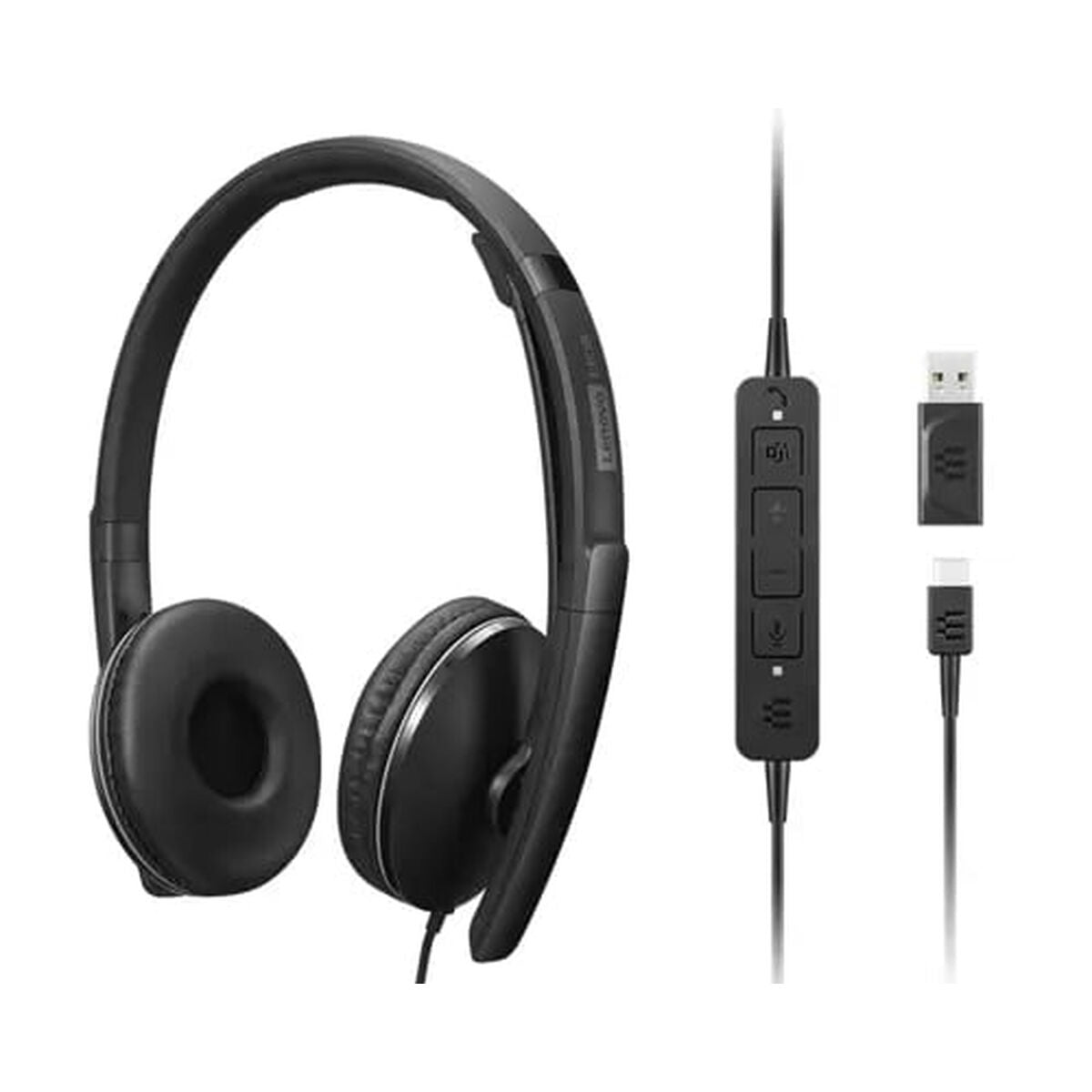 LENOVO - Gen 2 - Micro-casque - sur-oreille - filaire - USB-C - noir - Certifié pour Microsoft Teams