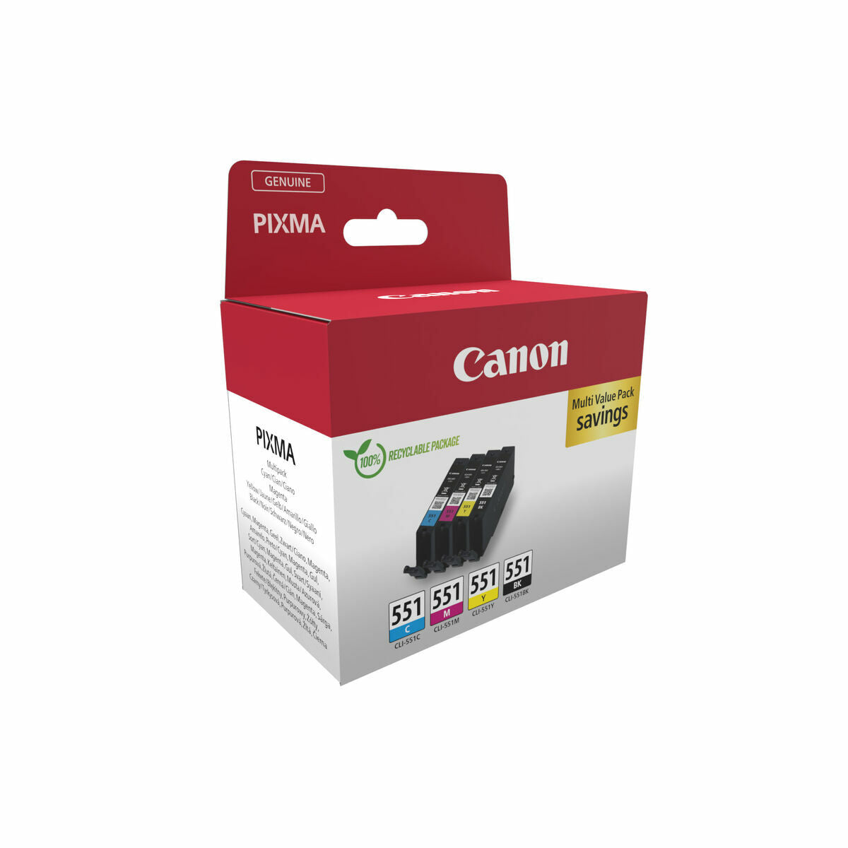 CANON CLI-551 Ink Cartridge C/M/Y/BK MultiPack blister