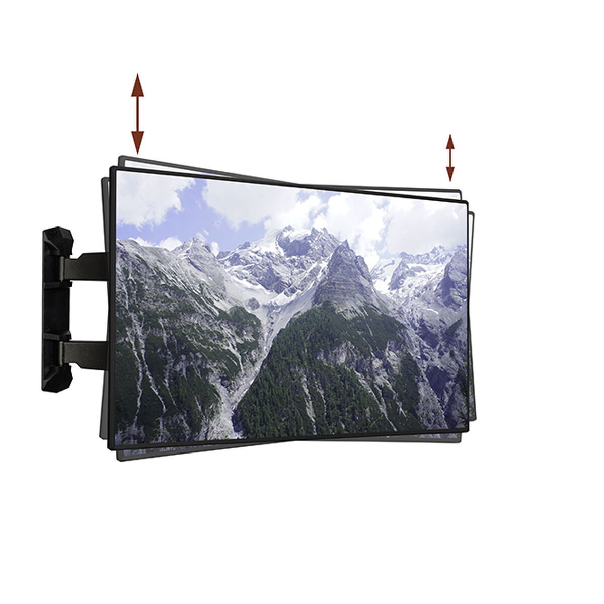 Ultra-slim Double Arm Flat Screen Wall M