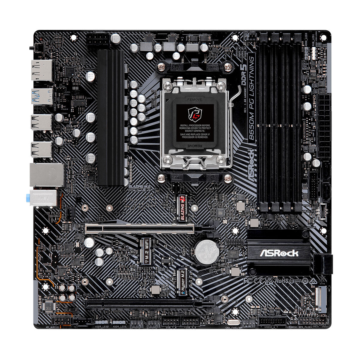 Asrock B650M PG Lightning AMD B650 Emplacement AM5 micro ATX