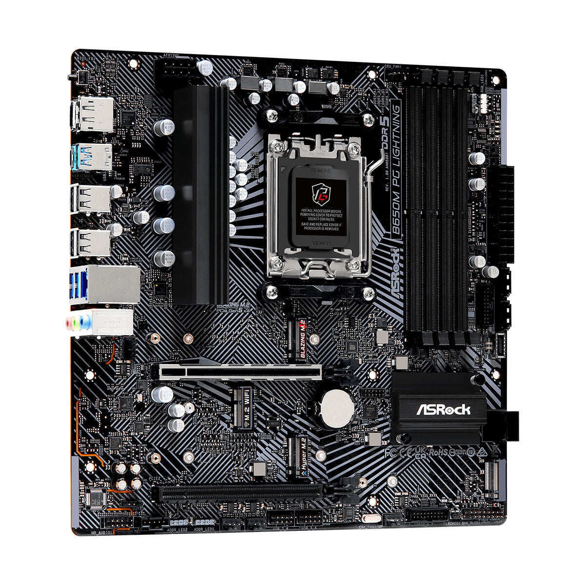 Asrock B650M PG Lightning AMD B650 Emplacement AM5 micro ATX