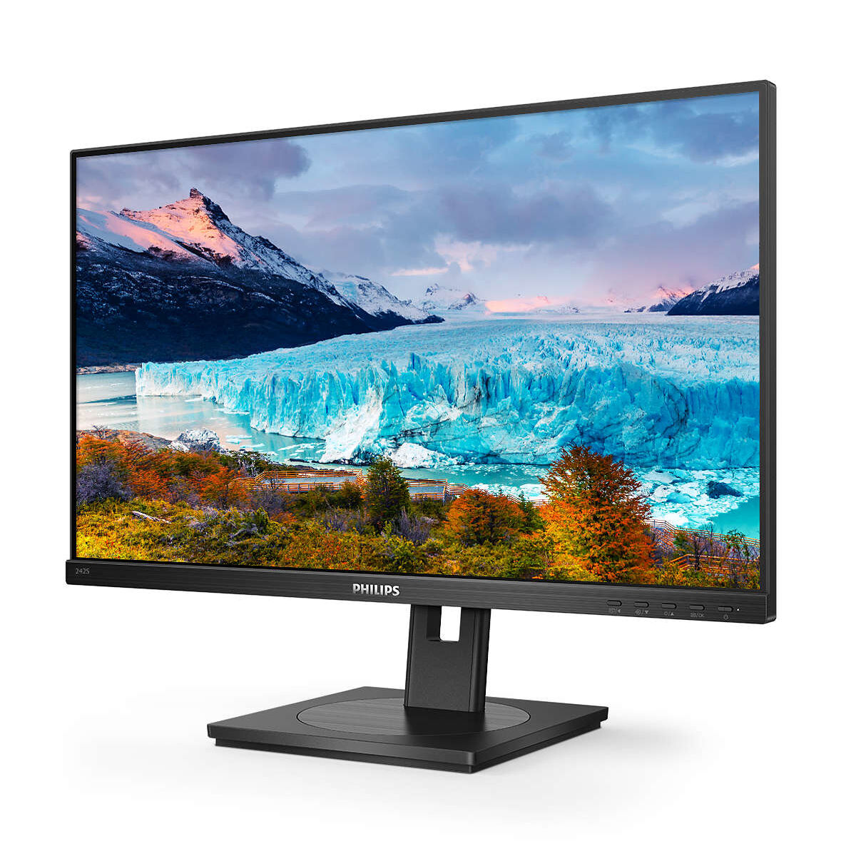 PHILIPS 242S1AE/00 23.8p 1920x1080 IPS Flat 130MM Pivot 75Hz Adative Sync 3 SIDE FRAMELESS TUV Eye Certified SPEAKERS