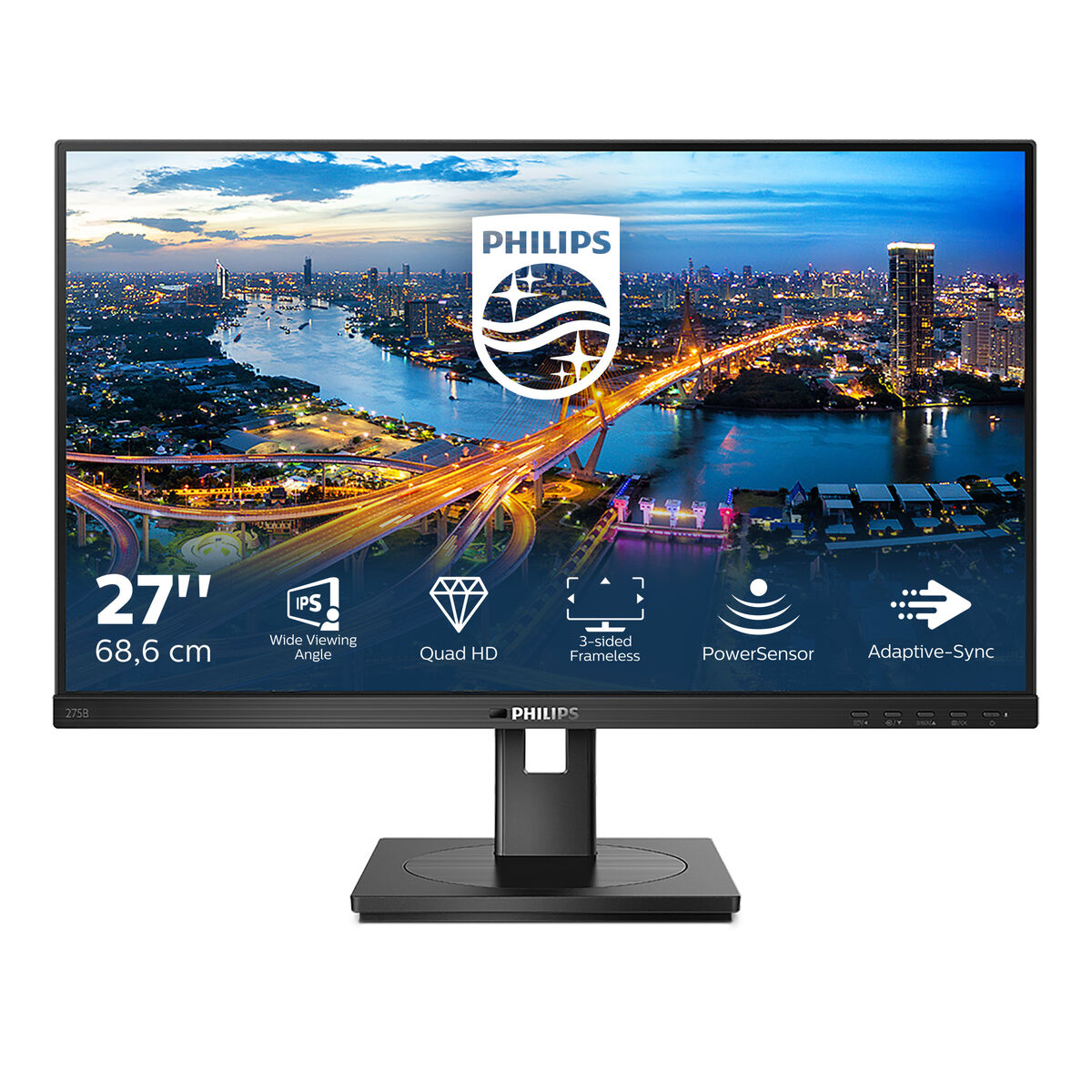 PHILIPS 275B1/00 27p B-Line LCD monitor with PowerSensor VGA DVI-D DisplayPort HDMI