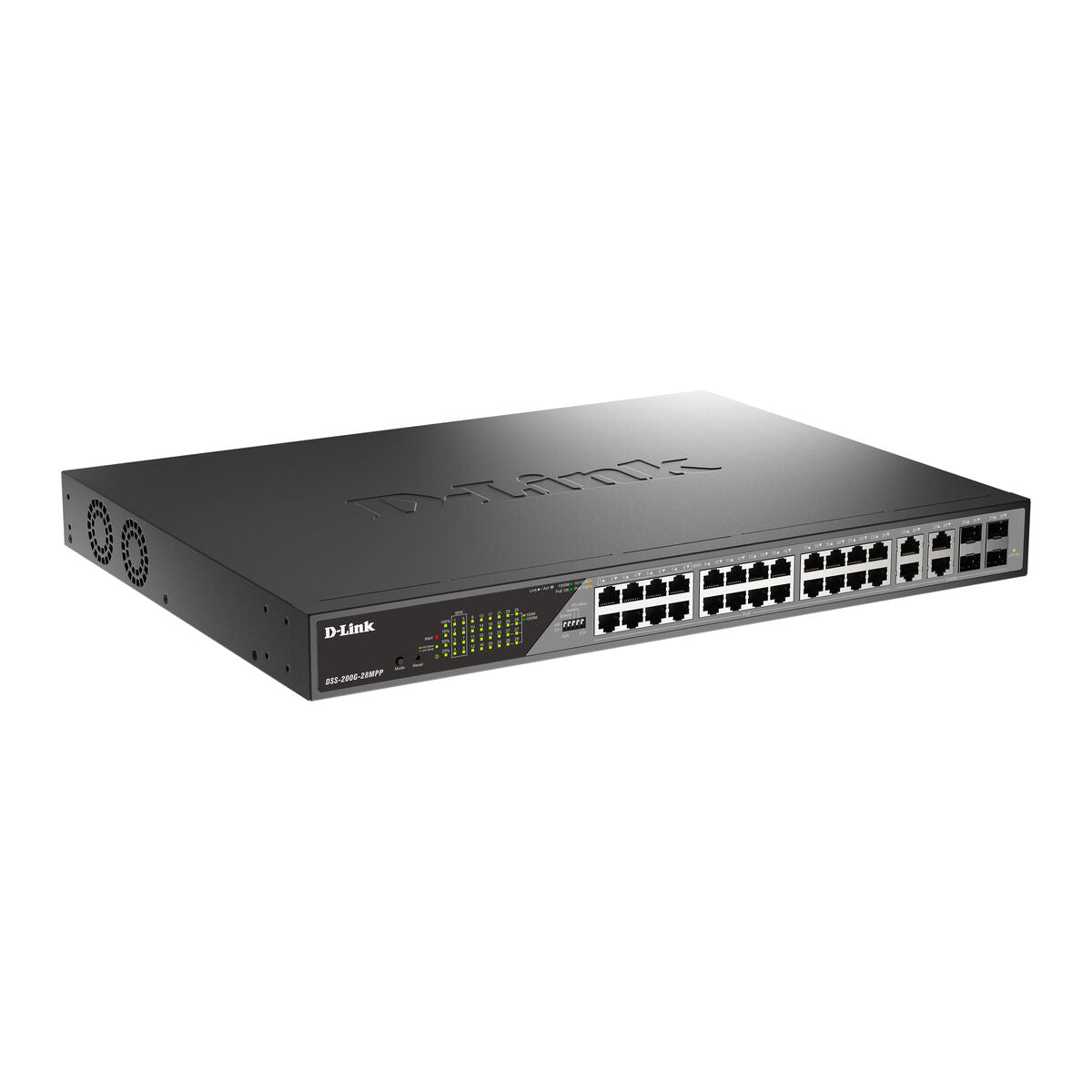 D-LINK 24 Gigabit PoE Ports Switch + 4 Gigabit Combo SFP ports Uplink Gigabit Combo Ports PoE 802.3at Alarm Port DIP Switch
