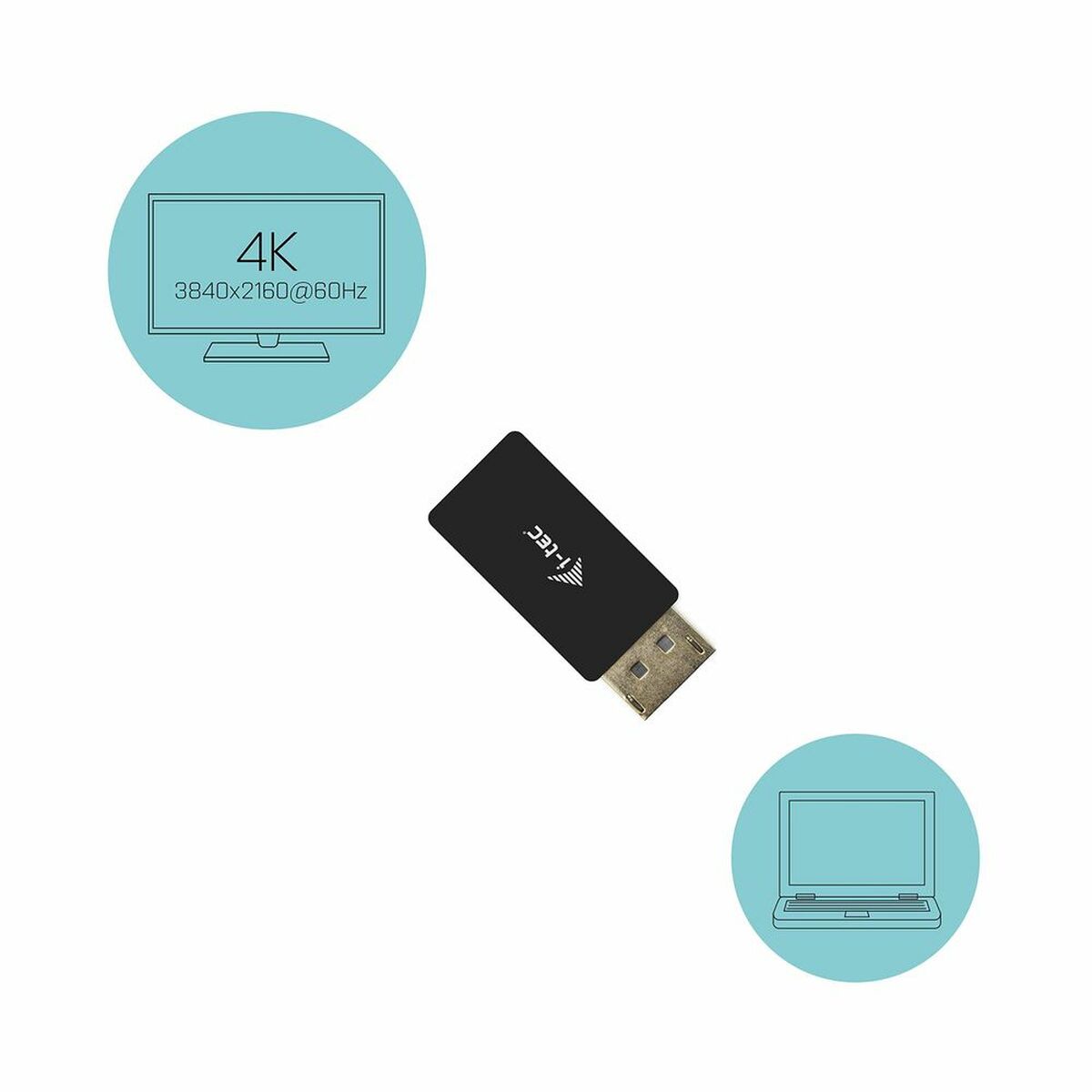 I-TEC adapter DisplayPort to HDMI resolution 4K / 60Hz gold-plated DP connector