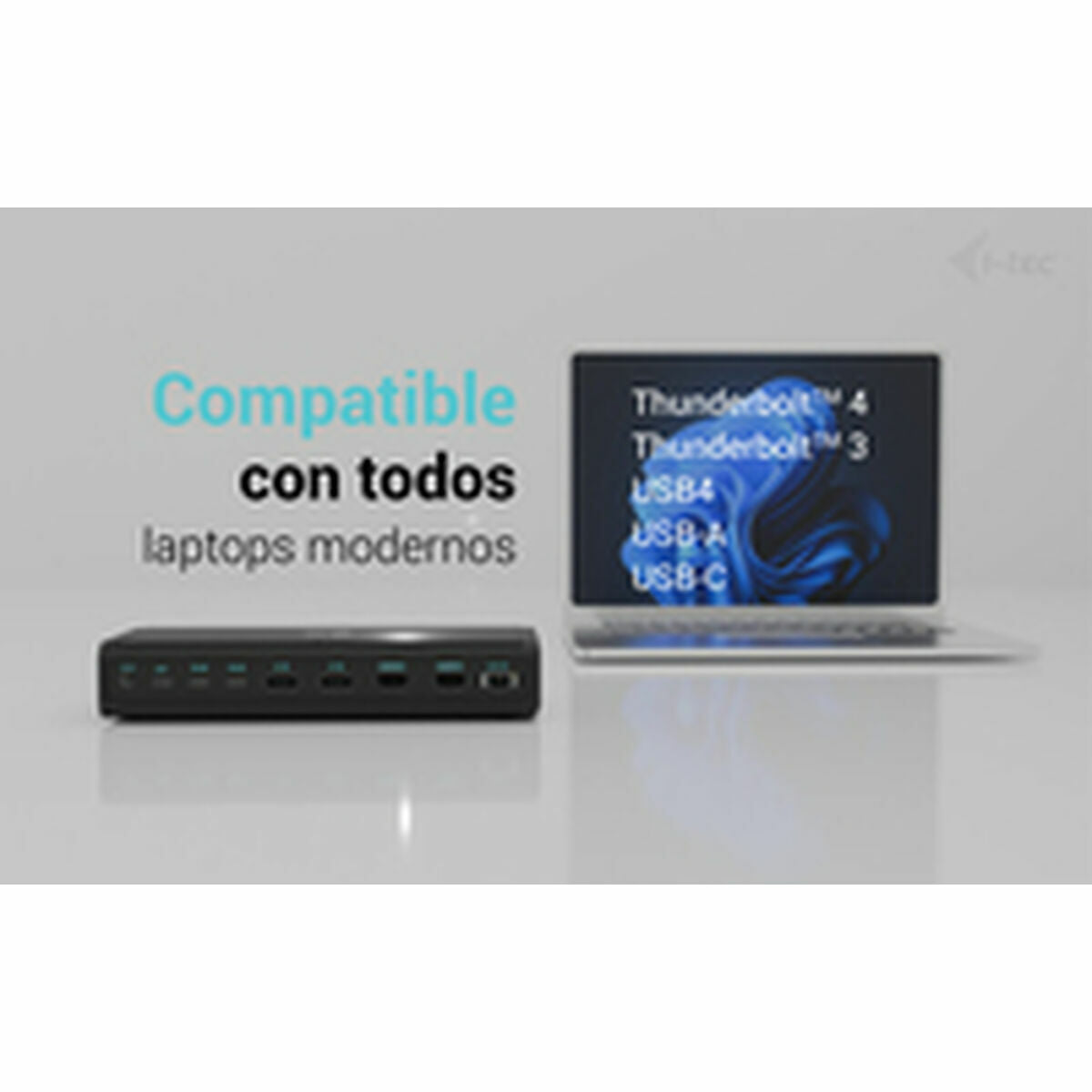 I-TEC Universal 6x 4K Display DS 6x4K 2xDP 2xHDMI 2xUSB-C 1xGLAN 2xUSB-C Gen.2 4xUSB 3.2 1xAudio/Mic Jack 1xSD/microSD Kl PD 140W KL