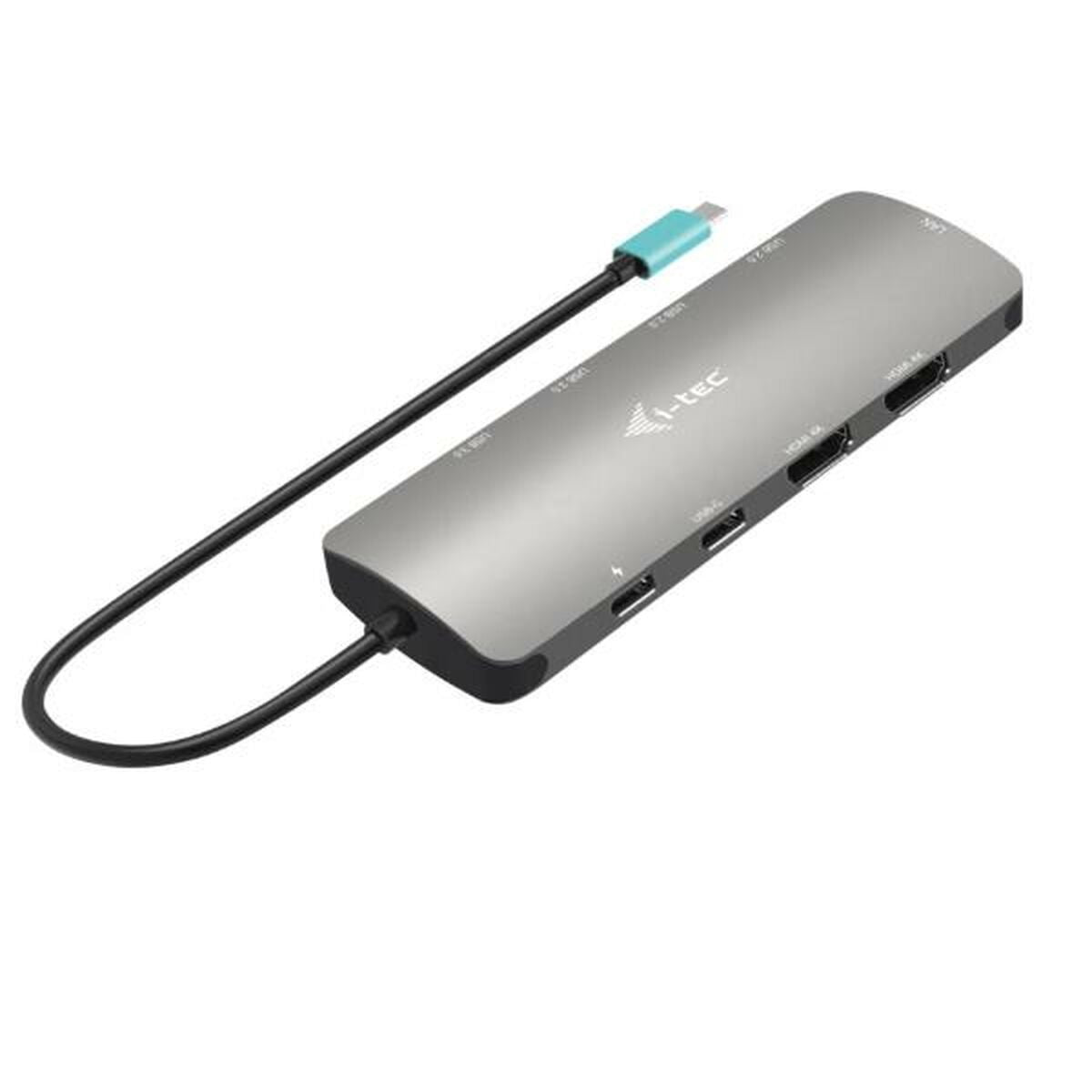 I-TEC USB-C Metal Nano Dock 2x HDMI 1x GLAN 2x USB 3.2 2x USB 2.0 1x USB-C 3.2 Gen.1 Data 1x USB-C 100W PD + Charger 100W