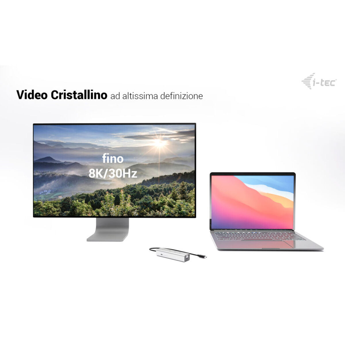 I-TEC USB-C Charging Metal HUB 5port with USB-C video 8K 1xUSB-C video/Data 1xUSB-C PD/Data 1xUSB-C 3.2 Gen1 2xUSB-C 3.2 Gen2 PD85W