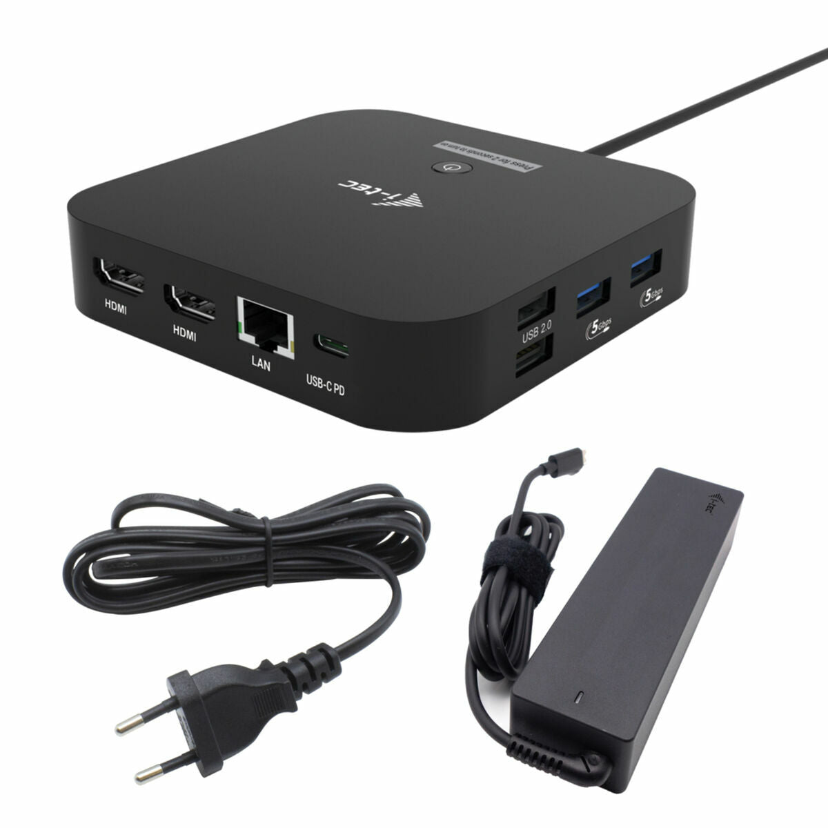 I-TEC USB-C Dual HDMI DS 2xHDMI 1xGLAN 2xUSB-A 3.2 2xUSB 2.0 1xUSB-C Gen2 1xUSB-C Gen1 1xAudio/Mic Jack 1x100W USB-C PD+Charger 100W
