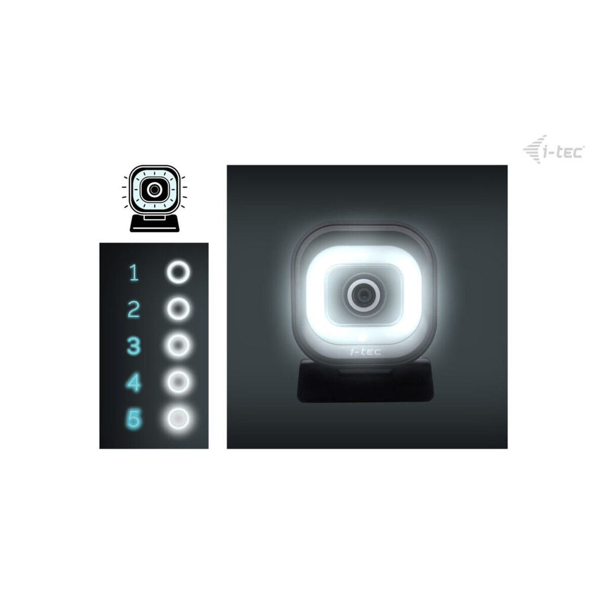 I-TEC SOLOMON 700 STREAM 4K Webcam with Ring Light