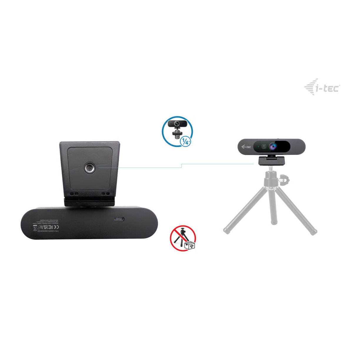 I-TEC SOLOMON PRO 900 4K Webcam AI Auto Framing