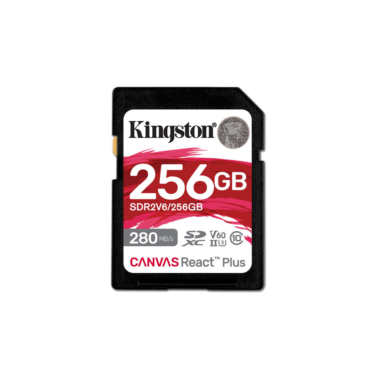 KINGSTON 256Go Canvas React Plus SDXC UHS-II 280R/150W U3 V60 for Full HD/4K