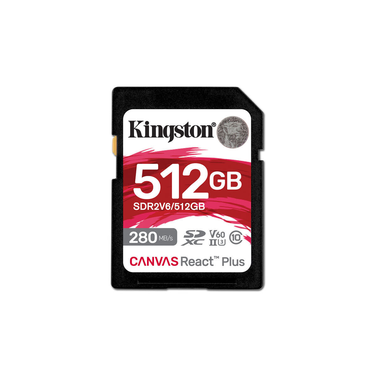 KINGSTON 512Go Canvas React Plus SDXC UHS-II 280R/150W U3 V60 for Full HD/4K