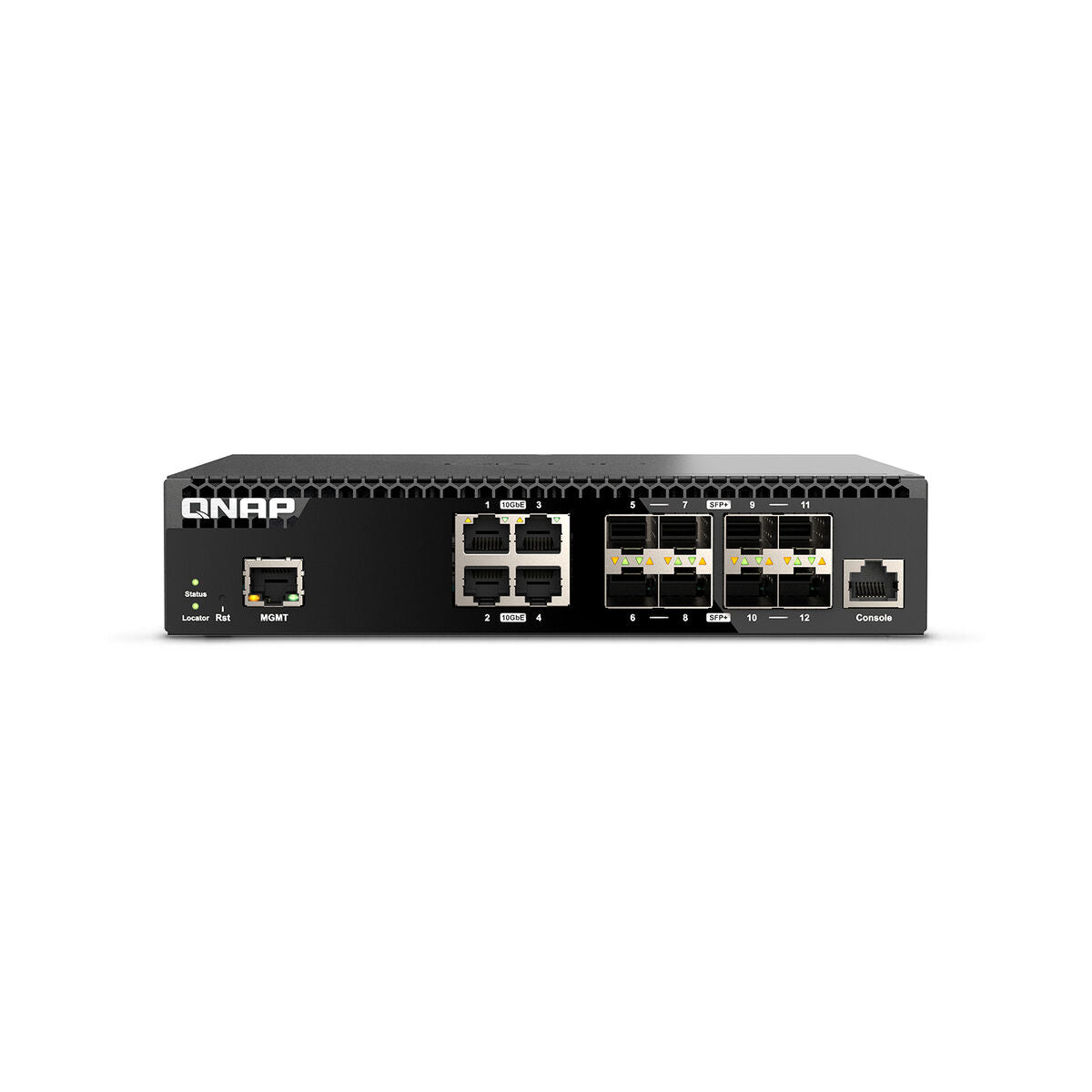 QNAP QSW-M3212R-8S4T Managed Switch 12 port of 10GbE port speed 8 port SFP+ 4 port 10gbE RJ45 half-rackmount design