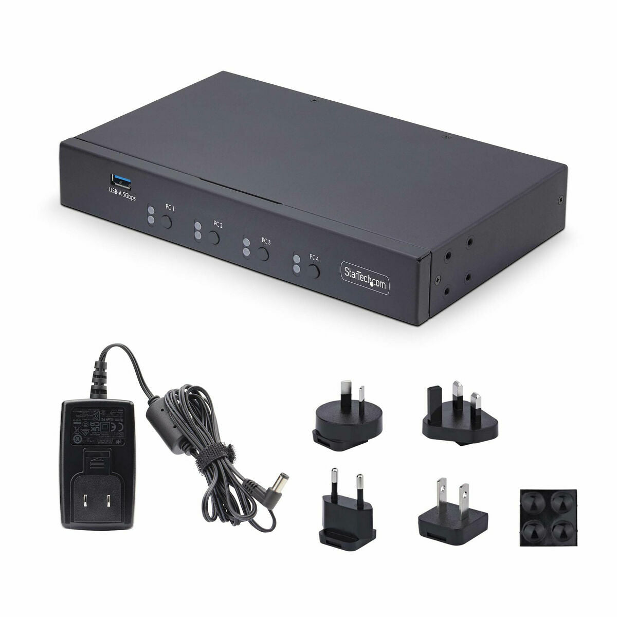 4-Port USB/KM Switch with Mouse Roaming