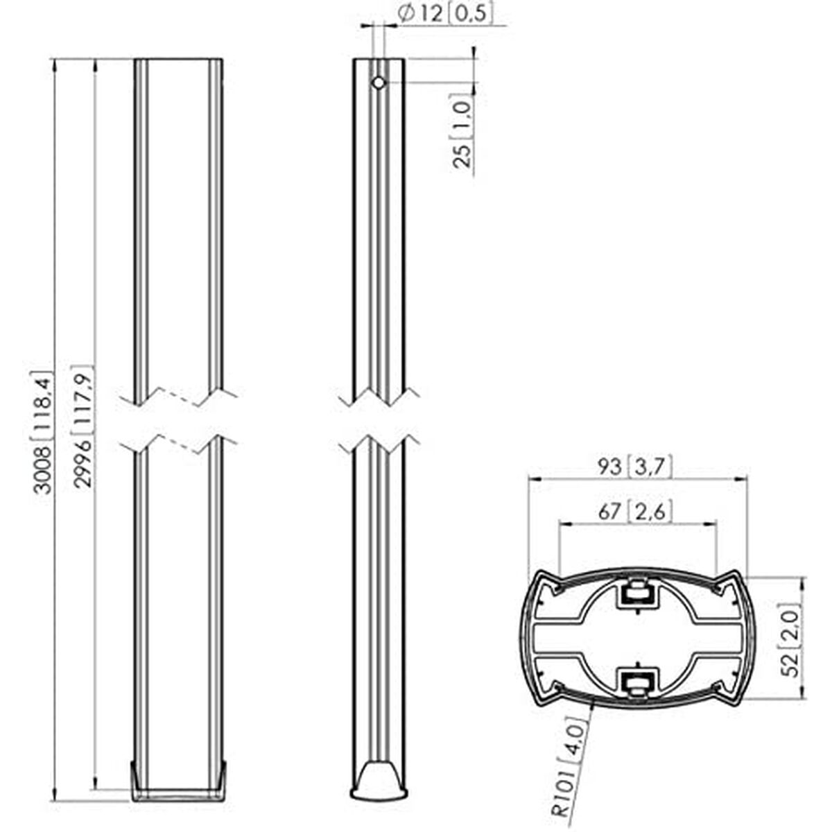 PUC 2530/300cm tube