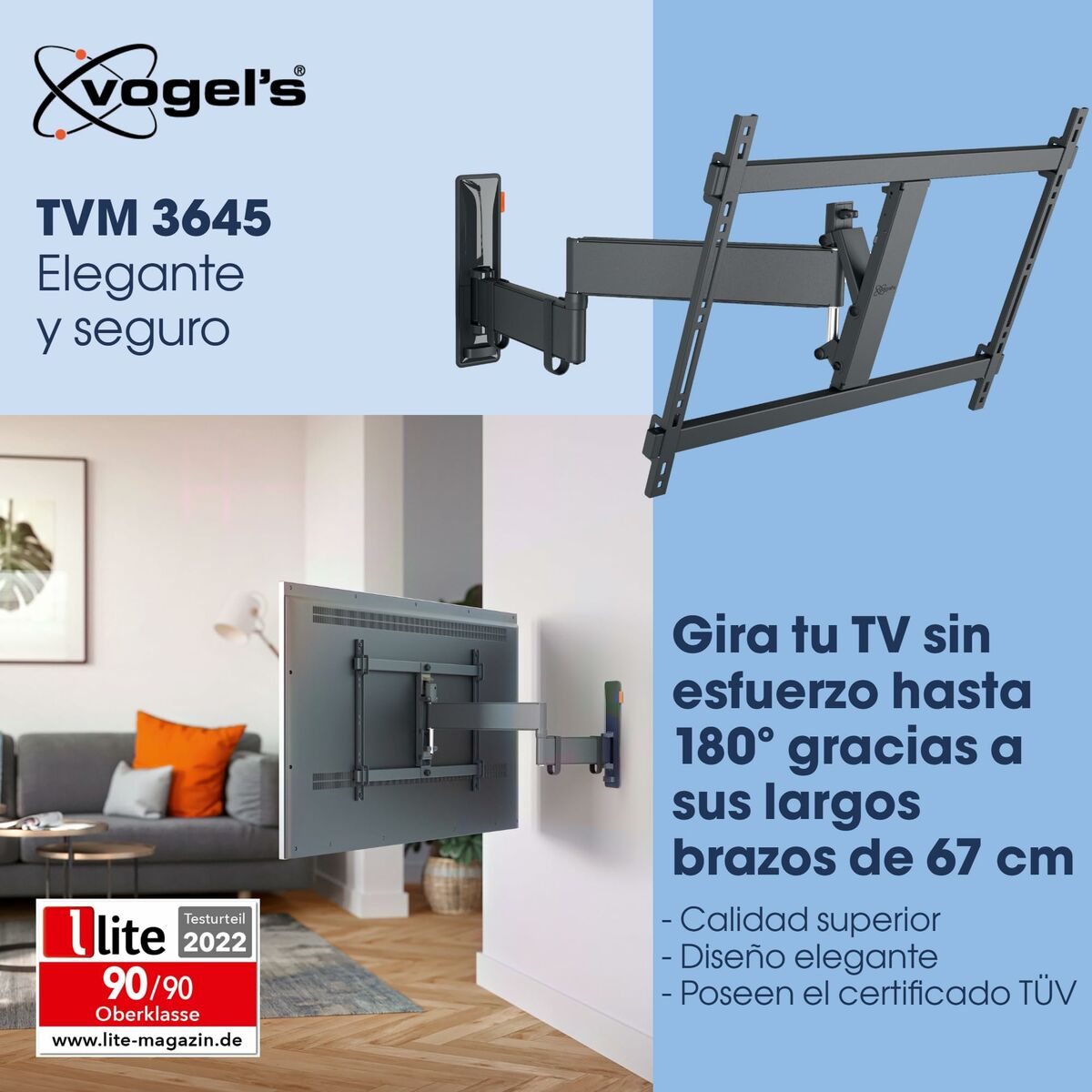 VOGEL S Support écran mural TVM 3645
