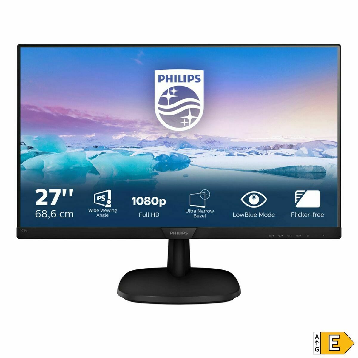 PHILIPS 273V7QJAB 27inch FHD 1920x1080 IPS 250cd 5ms LowBlue Flickerfree DP HDMI VGA Speaker tilt