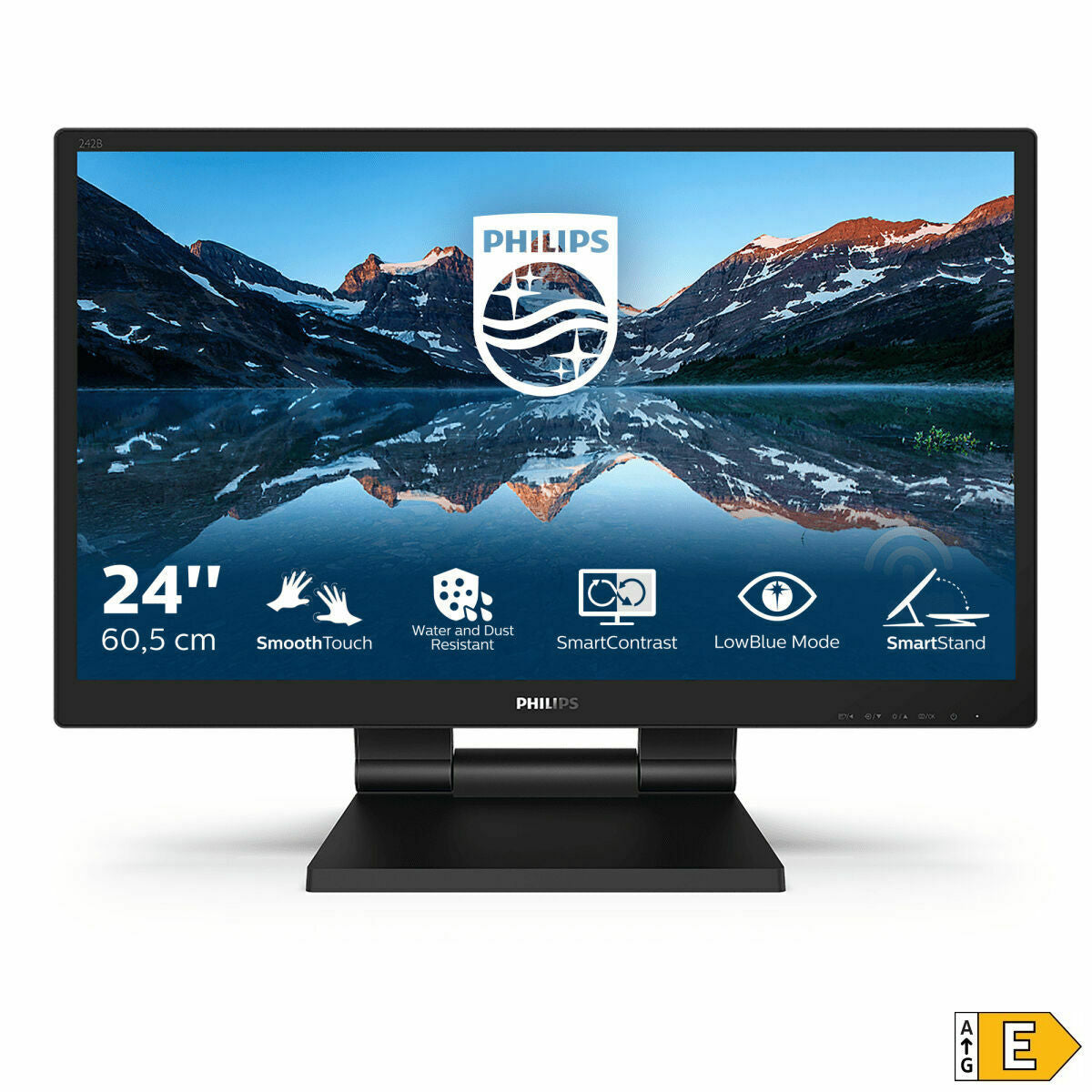 PHILIPS 242B9T 24" - écran tactile - 1920 x 1080 Full HD (1080p) @ 60 Hz - IPS - 250 cd/m² - 1000:1 - 5 ms - HDMI, DVI-D, VG DP,HP