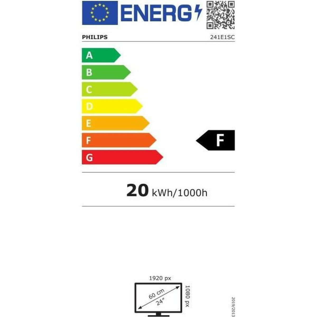 PHILIPS- Ecran bureautique E-line 24" 241E1SC/00