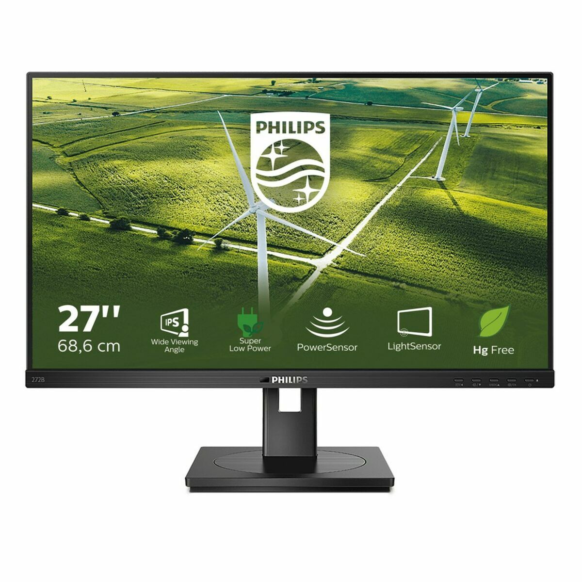 PHILIPS 272B1G/00 Ecran faible consommation - 27''-1920 x 1080 Full HD- 75 Hz - IPS - 250 cd/m-4 ms - HDMI, DVI-D, VG DP , HP