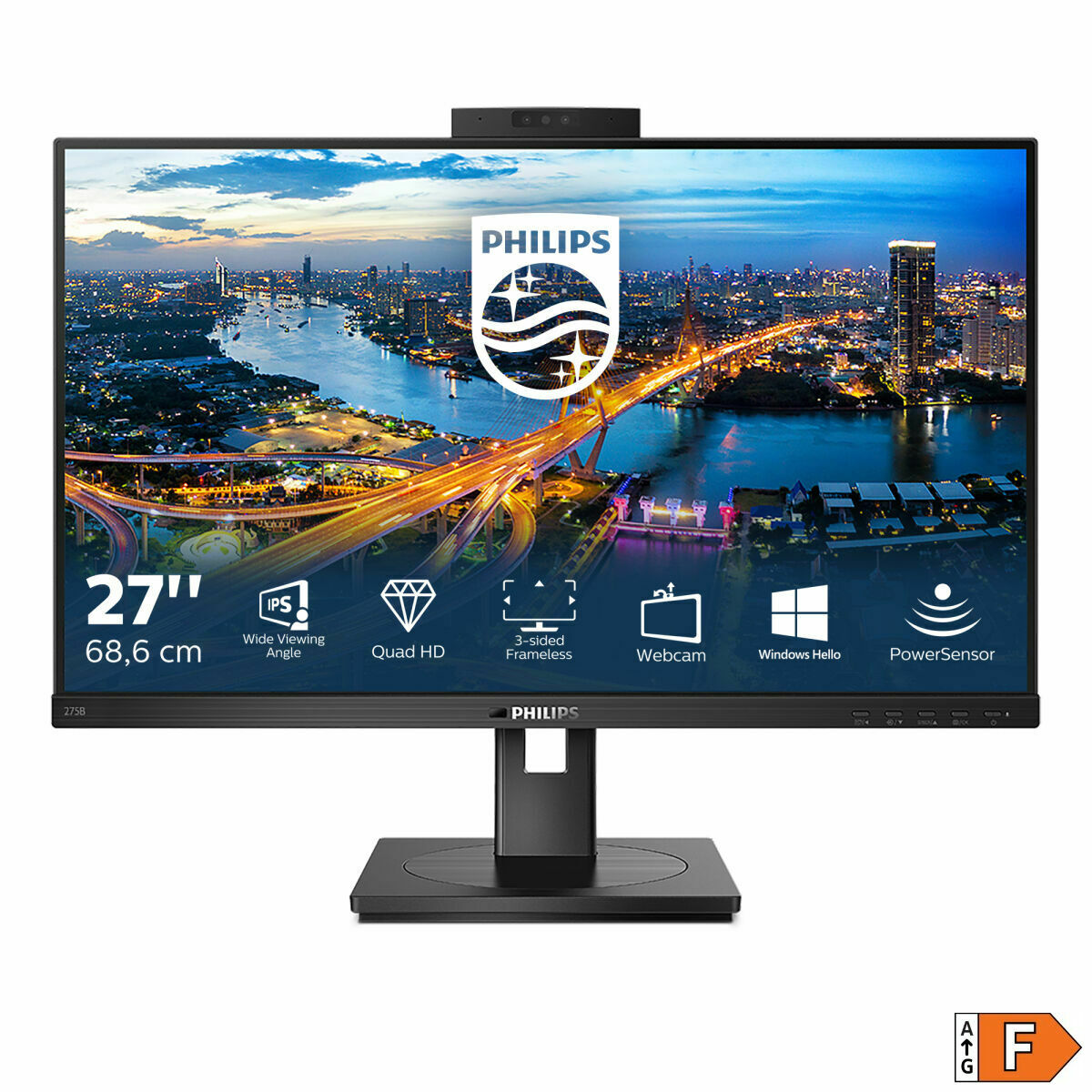 PHILIPS 275B1H/00 B Line 68.6cm 27p LCD IPS QHD 2560x1440 16:9 1000:1 300cd/m2 4ms GtG HDMI DP DVI-D