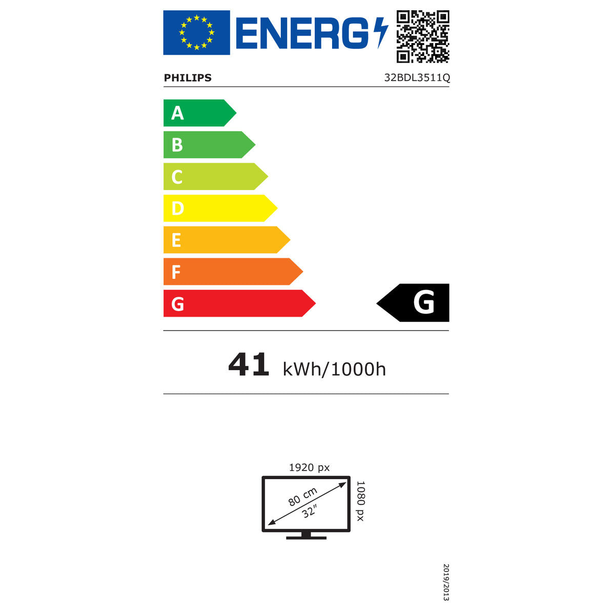 PHILIPS LFD "32BDL3511Q/00"