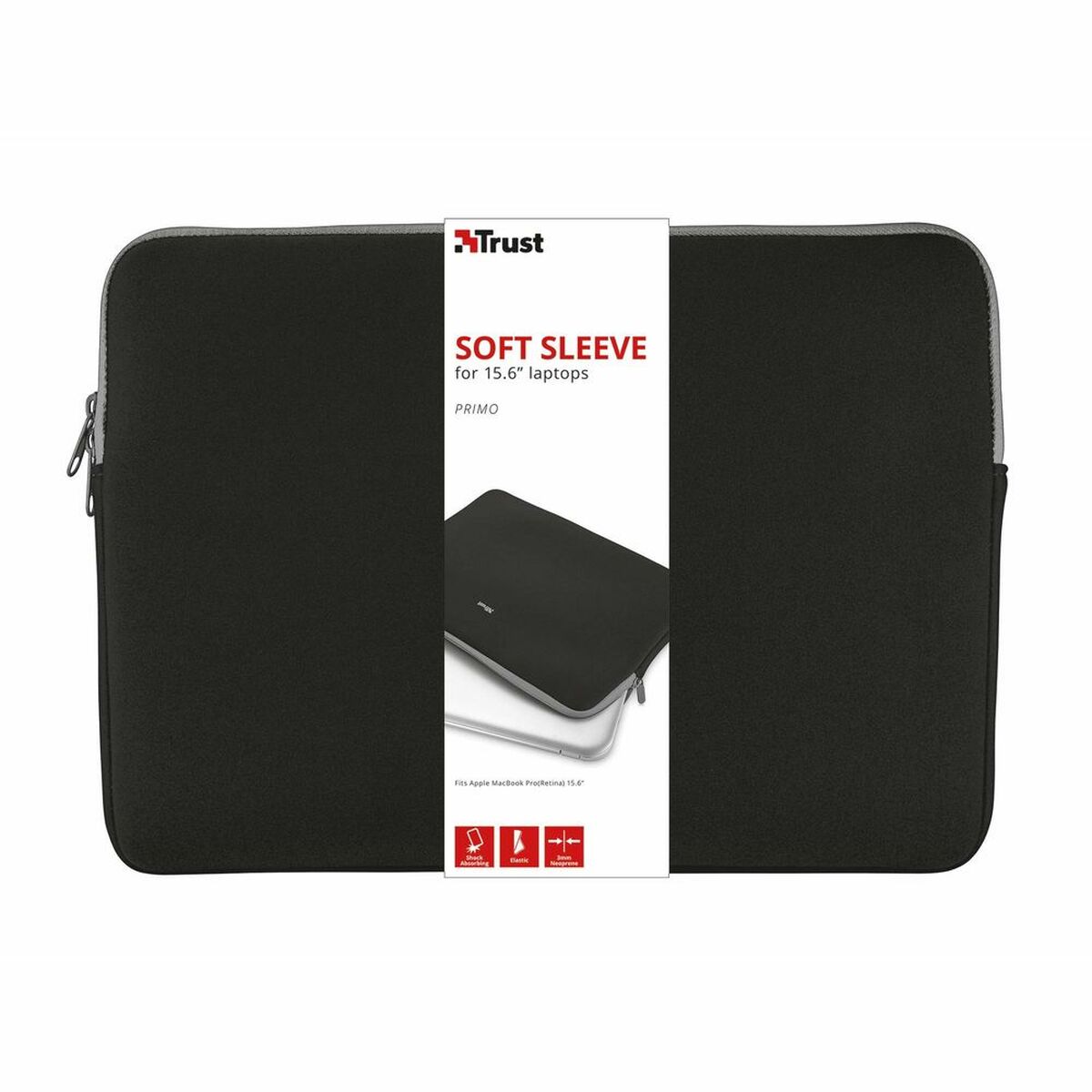 TRUST Housse de protection PRIMO pour ordinateur portable 15.6p - noire