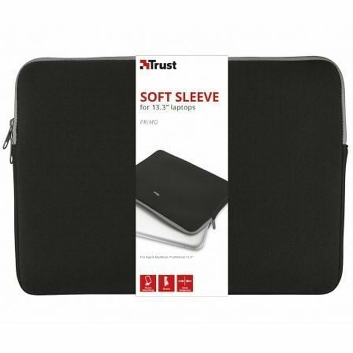 TRUST Housse de protection PRIMO pour ordinateur portable 13.3p - noire