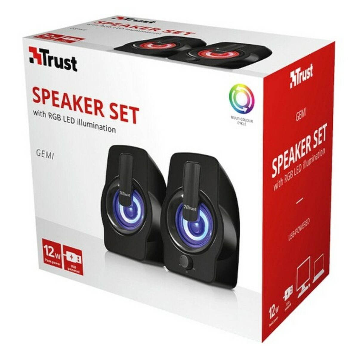 TRUST Enceintes multimédia GEMI 2.0 RGB