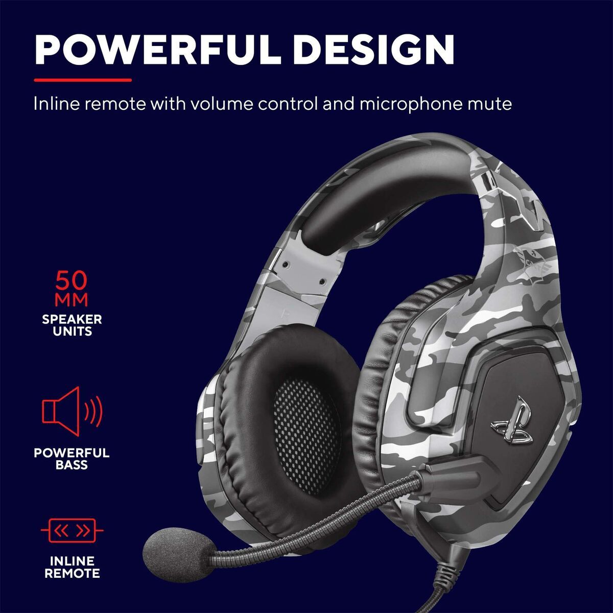 TRUST Casque gaming FORZE pour PS5/PS4 license officielle - Grey