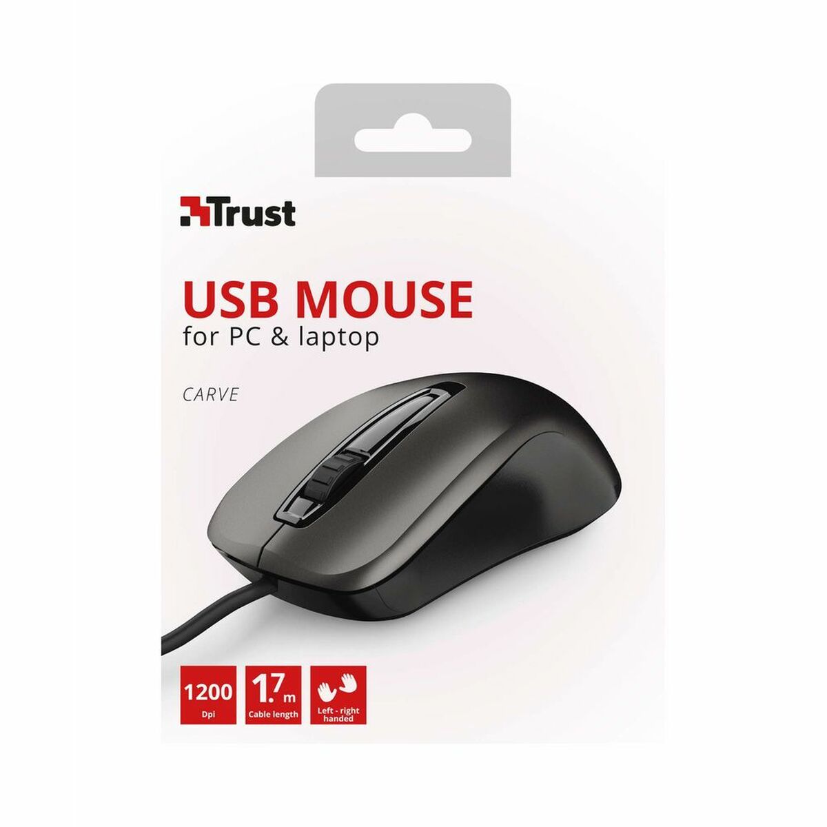 TRUST Souris filaire CARVE USB - Noire