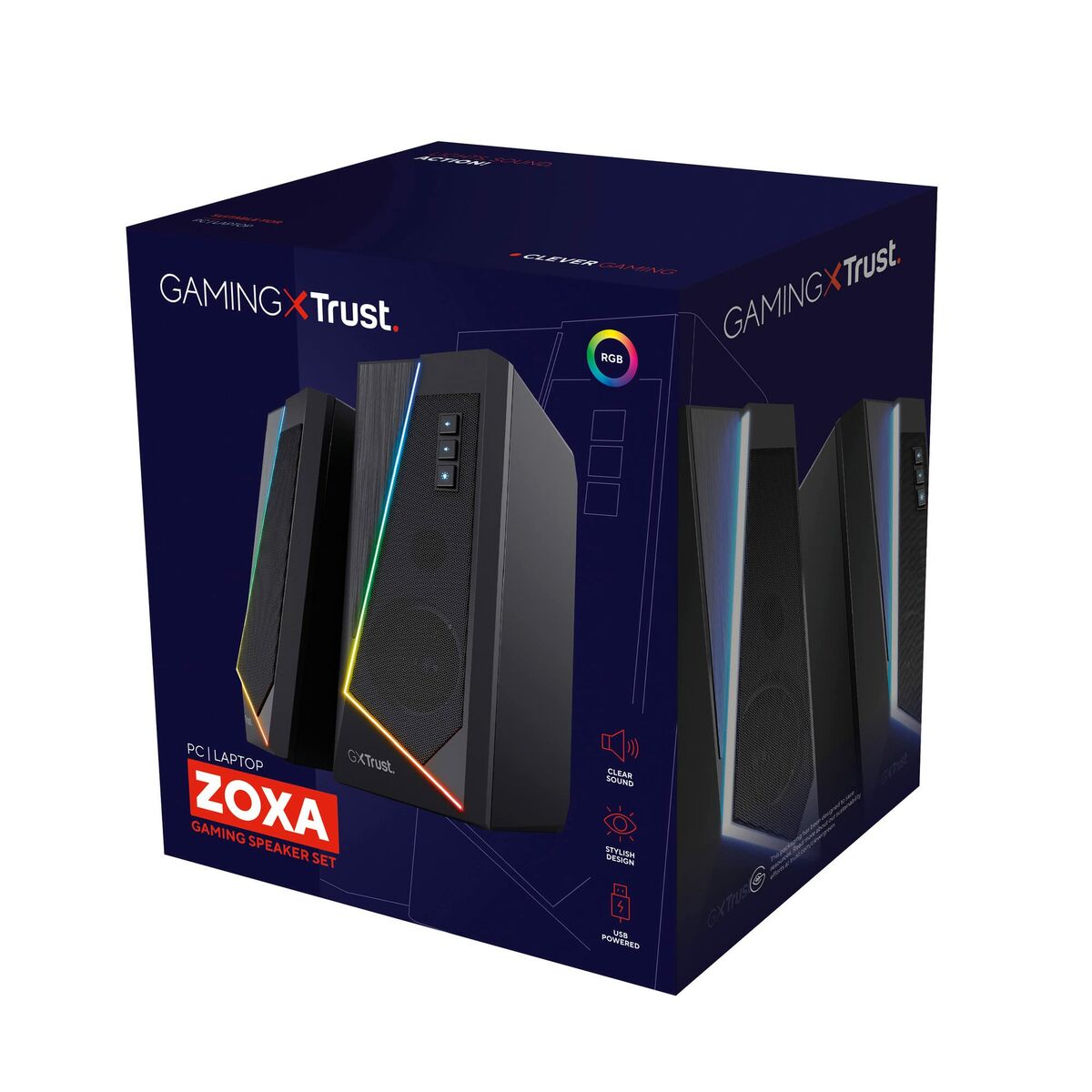 TRUST Enceintes ZOXA 2.0 RGB LED - GXT609