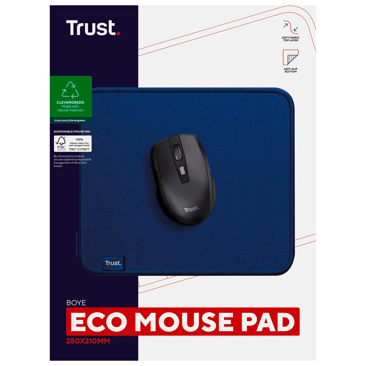 TRUST Tapis de souris BOYE ECO - Blue