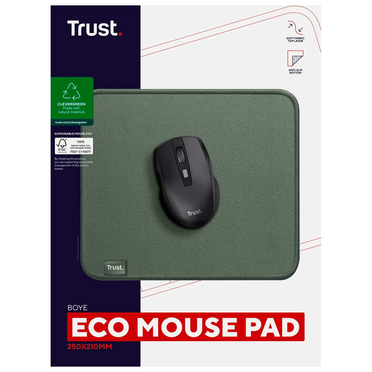 TRUST Tapis de souris BOYE ECO - Green