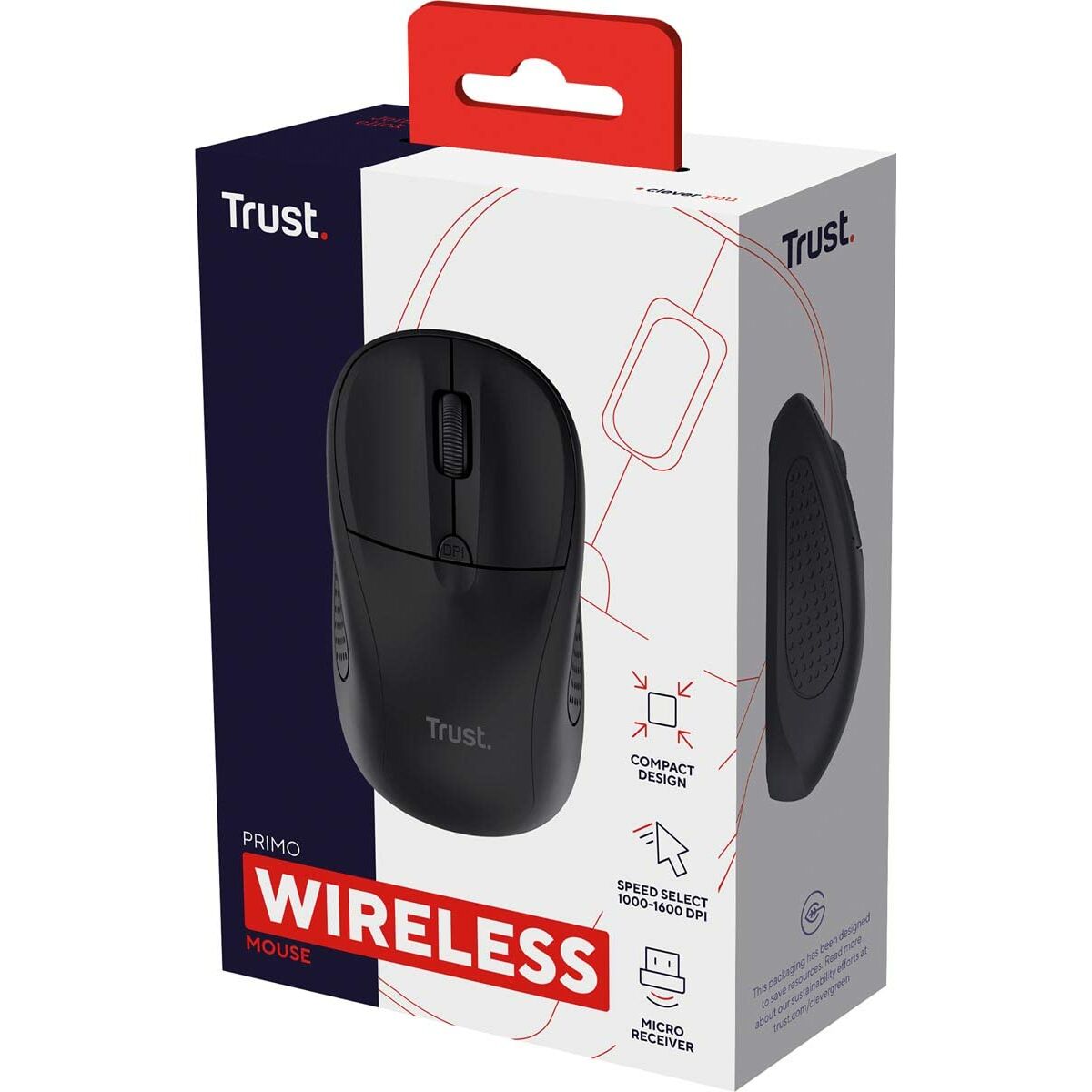TRUST Souris sans fil compacte PRIMO - Noire mat