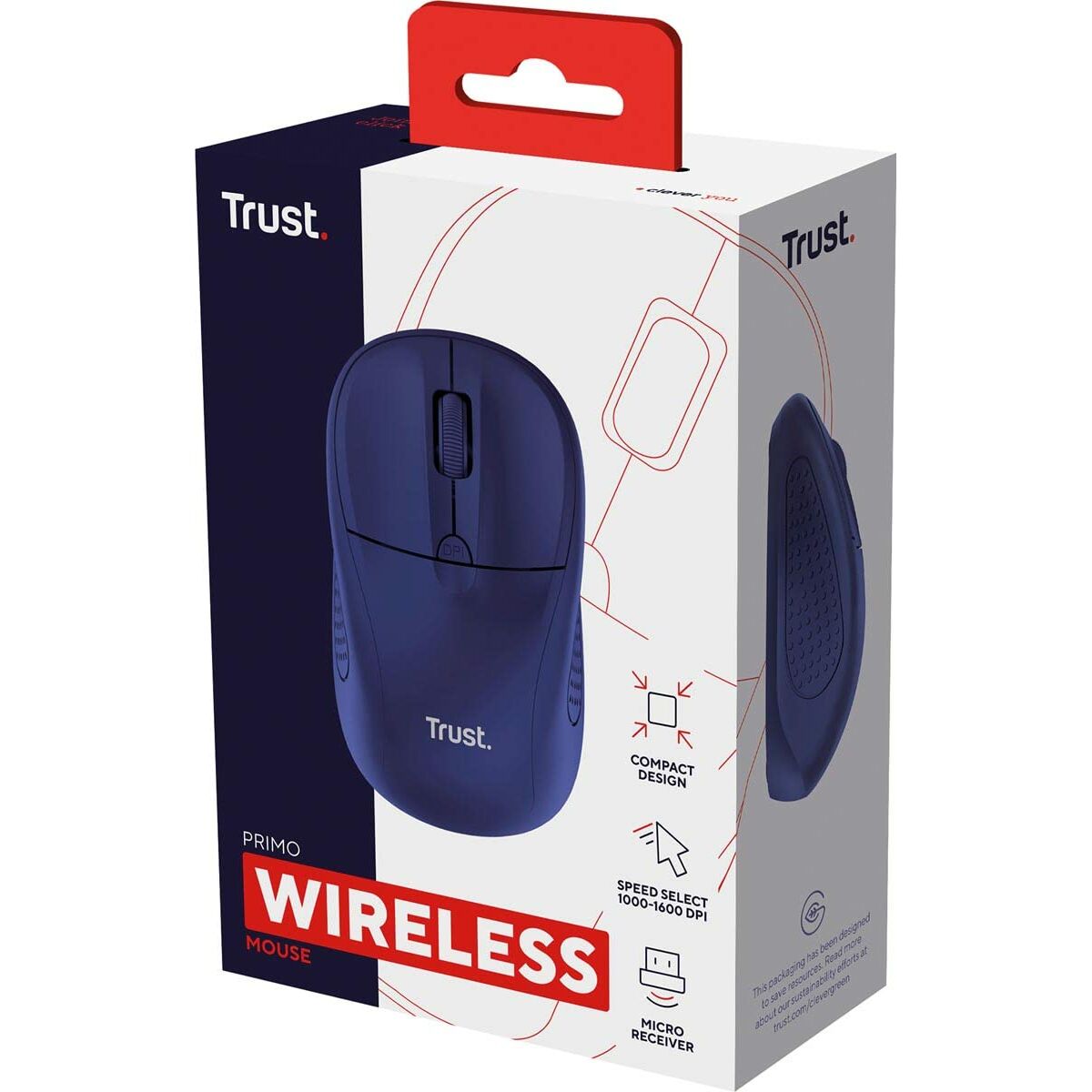 TRUST Souris sans fil compacte PRIMO - Bleue mat